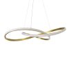 GLOBOSTAR® DEXTER 60916 Μοντέρνο Κρεμαστό Φωτιστικό Οροφής LED 90W 10080lm 300° AC 220-240V IP20 Ρυθμιζόμενο Λευκό CCT με Χειριστήριο από 2700K έως 6000K Dimmable - Lumileds SMD Chip - Σατινέ Χρυσό Βούρτσας - Μ73 x Π73 x Υ16cm - 3 Χρόνια Εγγύηση