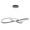 GLOBOSTAR® DEXTER 60917 Μοντέρνο Κρεμαστό Φωτιστικό Οροφής LED 120W 13440lm 300° AC 220-240V IP20 Ρυθμιζόμενο Λευκό CCT με Χειριστήριο από 2700K έως 6000K Dimmable - Lumileds SMD Chip - Μαύρο Ματ - Μ103 x Π103 x Υ22cm - 3 Χρόνια Εγγύηση