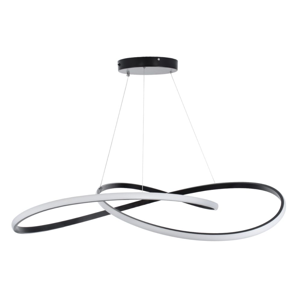 GLOBOSTAR® DEXTER 60917 Μοντέρνο Κρεμαστό Φωτιστικό Οροφής LED 120W 13440lm 300° AC 220-240V IP20 Ρυθμιζόμενο Λευκό CCT με Χειριστήριο από 2700K έως 6000K Dimmable - Lumileds SMD Chip - Μαύρο Ματ - Μ103 x Π103 x Υ22cm - 3 Χρόνια Εγγύηση