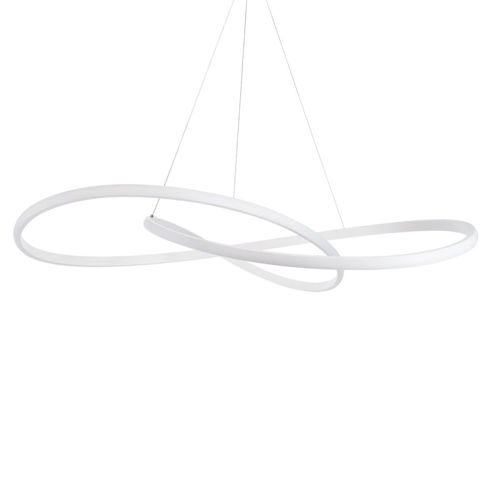 GLOBOSTAR® DEXTER 60918 Μοντέρνο Κρεμαστό Φωτιστικό Οροφής LED 120W 13440lm 300° AC 220-240V IP20 Ρυθμιζόμενο Λευκό CCT με Χειριστήριο από 2700K έως 6000K Dimmable - Lumileds SMD Chip - Λευκό Ματ - Μ103 x Π103 x Υ22cm - 3 Χρόνια Εγγύηση