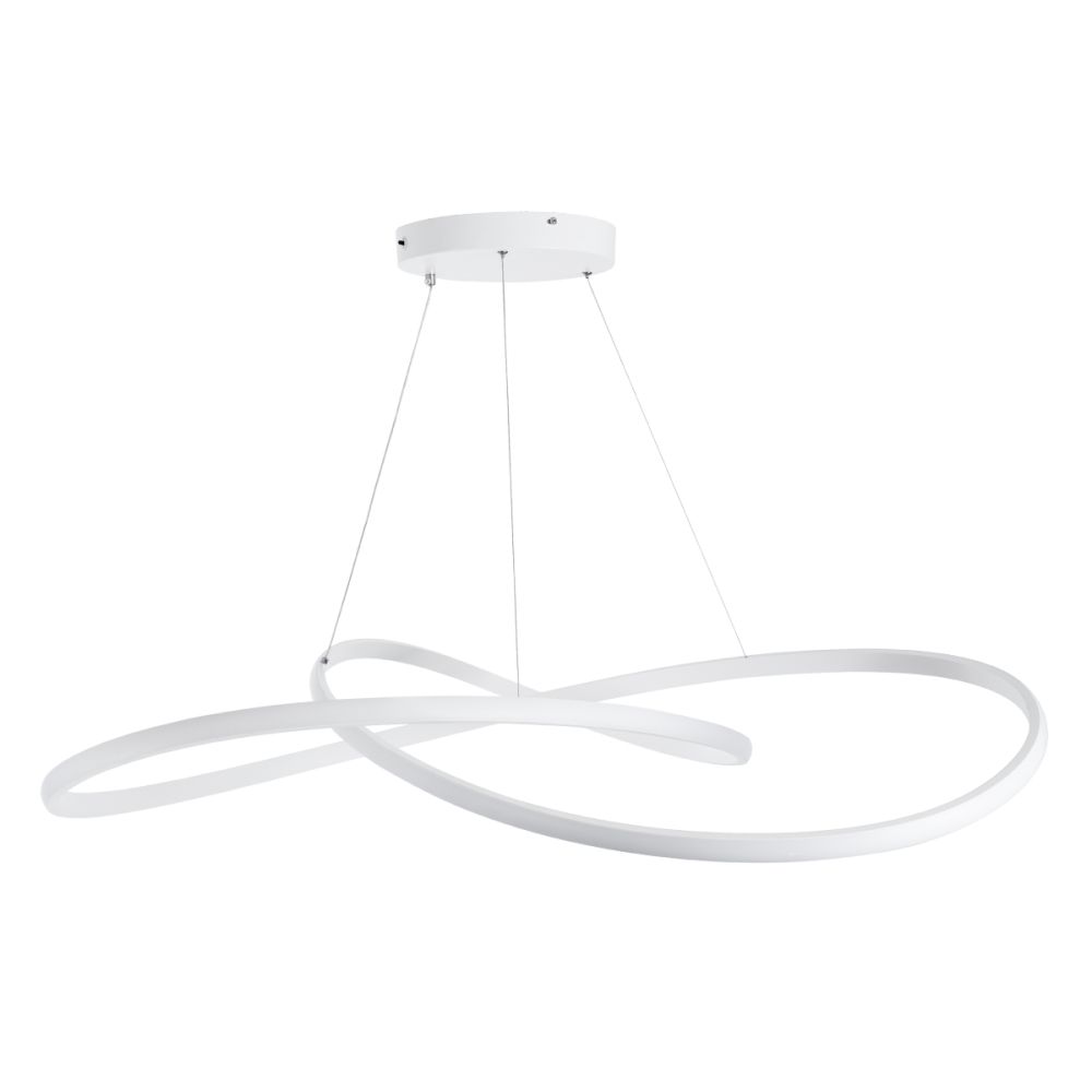 GLOBOSTAR® DEXTER 60918 Μοντέρνο Κρεμαστό Φωτιστικό Οροφής LED 120W 13440lm 300° AC 220-240V IP20 Ρυθμιζόμενο Λευκό CCT με Χειριστήριο από 2700K έως 6000K Dimmable - Lumileds SMD Chip - Λευκό Ματ - Μ103 x Π103 x Υ22cm - 3 Χρόνια Εγγύηση