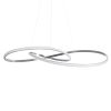 GLOBOSTAR® DEXTER 60919 Μοντέρνο Κρεμαστό Φωτιστικό Οροφής LED 120W 13440lm 300° AC 220-240V IP20 Ρυθμιζόμενο Λευκό CCT με Χειριστήριο από 2700K έως 6000K Dimmable - Lumileds SMD Chip - Νίκελ Βούρτσας - Μ103 x Π103 x Υ30cm - 3 Χρόνια Εγγύηση