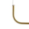 GLOBOSTAR® LINARIA 60923 Μοντέρνο Κρεμαστό Φωτιστικό Οροφής LED 36W 4150lm 180° AC 220-240V IP20 Ρυθμιζόμενο Λευκό CCT με Χειριστήριο από 2700K έως 6000K Dimmable - Lumileds SMD Chip - Χρυσό - Μ120 x Π2 x Υ10cm - 3 Χρόνια Εγγύηση