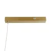 GLOBOSTAR® LINARIA 60923 Μοντέρνο Κρεμαστό Φωτιστικό Οροφής LED 36W 4150lm 180° AC 220-240V IP20 Ρυθμιζόμενο Λευκό CCT με Χειριστήριο από 2700K έως 6000K Dimmable - Lumileds SMD Chip - Χρυσό - Μ120 x Π2 x Υ10cm - 3 Χρόνια Εγγύηση