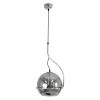 GLOBOSTAR® GLASSO 60928 Μοντέρνο Κρεμαστό Φωτιστικό Οροφής με Ντουί 1 x E27 AC 220-240V IP20 - Ασημί - Μ27 x Π27 x Υ52cm