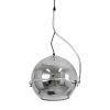 GLOBOSTAR® GLASSO 60928 Μοντέρνο Κρεμαστό Φωτιστικό Οροφής με Ντουί 1 x E27 AC 220-240V IP20 - Ασημί - Μ27 x Π27 x Υ52cm