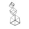 GLOBOSTAR® KIBOO-TRIO 60931 Μοντέρνο Κρεμαστό Φωτιστικό Οροφής LED 90W 10350lm 360° AC 220-240V IP20 Ρυθμιζόμενο Λευκό CCT με Χειριστήριο από 2700K έως 6000K Dimmable - Lumileds SMD Chip - Μαύρο Ματ - Μ60 x Π60 x Υ80cm - 3 Χρόνια Εγγύηση