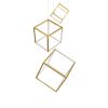 GLOBOSTAR® KIBOO-TRIO 60932 Μοντέρνο Κρεμαστό Φωτιστικό Οροφής LED 90W 10350lm 360° AC 220-240V IP20 Ρυθμιζόμενο Λευκό CCT με Χειριστήριο από 2700K έως 6000K Dimmable - Lumileds SMD Chip - Χρυσό - Μ60 x Π60 x Υ80cm - 3 Χρόνια Εγγύηση