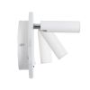 GLOBOSTAR® LADY-R 60939 Μοντέρνο Φωτιστικό Τοίχου - Απλίκα Ξενοδοχείου Reading Light με Φορτιστή USB 3A LED 6W 600lm 36° & 360° AC 220-240V IP20 Φυσικό Λευκό 4500K - Bridgelux COB & TÜV SÜD Driver - Λευκό Ματ - Μ15 x Π15 x Υ17cm - 3 Χρόνια Εγγύηση
