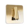 GLOBOSTAR® LADY-S 60944 Μοντέρνο Φωτιστικό Τοίχου - Απλίκα Ξενοδοχείου Reading Light με Φορτιστή USB 3A LED 6W 600lm 36° & 360° AC 220-240V IP20 Φυσικό Λευκό 4500K - Bridgelux COB Chip & TÜV SÜD Driver - Χρυσό Πλατίνα - Μ15 x Π15 x Υ7cm - 3 Χρόνια