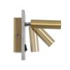GLOBOSTAR® LADY-S 60944 Μοντέρνο Φωτιστικό Τοίχου - Απλίκα Ξενοδοχείου Reading Light με Φορτιστή USB 3A LED 6W 600lm 36° & 360° AC 220-240V IP20 Φυσικό Λευκό 4500K - Bridgelux COB Chip & TÜV SÜD Driver - Χρυσό Πλατίνα - Μ15 x Π15 x Υ7cm - 3 Χρόνια
