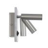 GLOBOSTAR® LADY-S 60945 Μοντέρνο Φωτιστικό Τοίχου - Απλίκα Ξενοδοχείου Reading Light με Φορτιστή USB 3A LED 6W 600lm 36° & 360° AC 220-240V IP20 Φυσικό Λευκό 4500K - Bridgelux COB Chip & TÜV SÜD Driver - Νίκελ Βούρτσας - Μ15 x Π15 x Υ7cm - 3 Χρόνι