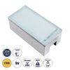 GLOBOSTAR® CYBOLITHOS 60949 Χωνευτό Αρχιτεκτονικο Φωτιστικό Σποτ Δαπέδου LED 4W 440lm 120° DC 24V Αδιάβροχο IP68 IK06 Θερμό Λευκό 2700K Dimmable - Bridgelux SMD Chip - Γαλακτερό Tempered Glass & Ανοξείδωτο Ατσάλι SS316 - Μ20 x Π10x Υ8cm / Q20 x 10cm -