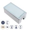 GLOBOSTAR® CYBOLITHOS 60950 Χωνευτό Αρχιτεκτονικο Φωτιστικό Σποτ Δαπέδου LED 4W 460lm 120° DC 24V Αδιάβροχο IP68 IK06 Φυσικό Λευκό 4500K Dimmable - Bridgelux SMD Chip - Γαλακτερό Tempered Glass & Ανοξείδωτο Ατσάλι SS316 - Μ20 x Π10x Υ8cm / Q20 x 10cm 