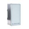 GLOBOSTAR® CYBOLITHOS 60951 Χωνευτό Αρχιτεκτονικο Φωτιστικό Σποτ Δαπέδου LED 4W 480lm 120° DC 24V Αδιάβροχο IP68 IK06 Ψυχρό Λευκό 6000K Dimmable - Bridgelux SMD Chip - Γαλακτερό Tempered Glass & Ανοξείδωτο Ατσάλι SS316 - Μ20 x Π10x Υ8cm / Q20 x 10cm -