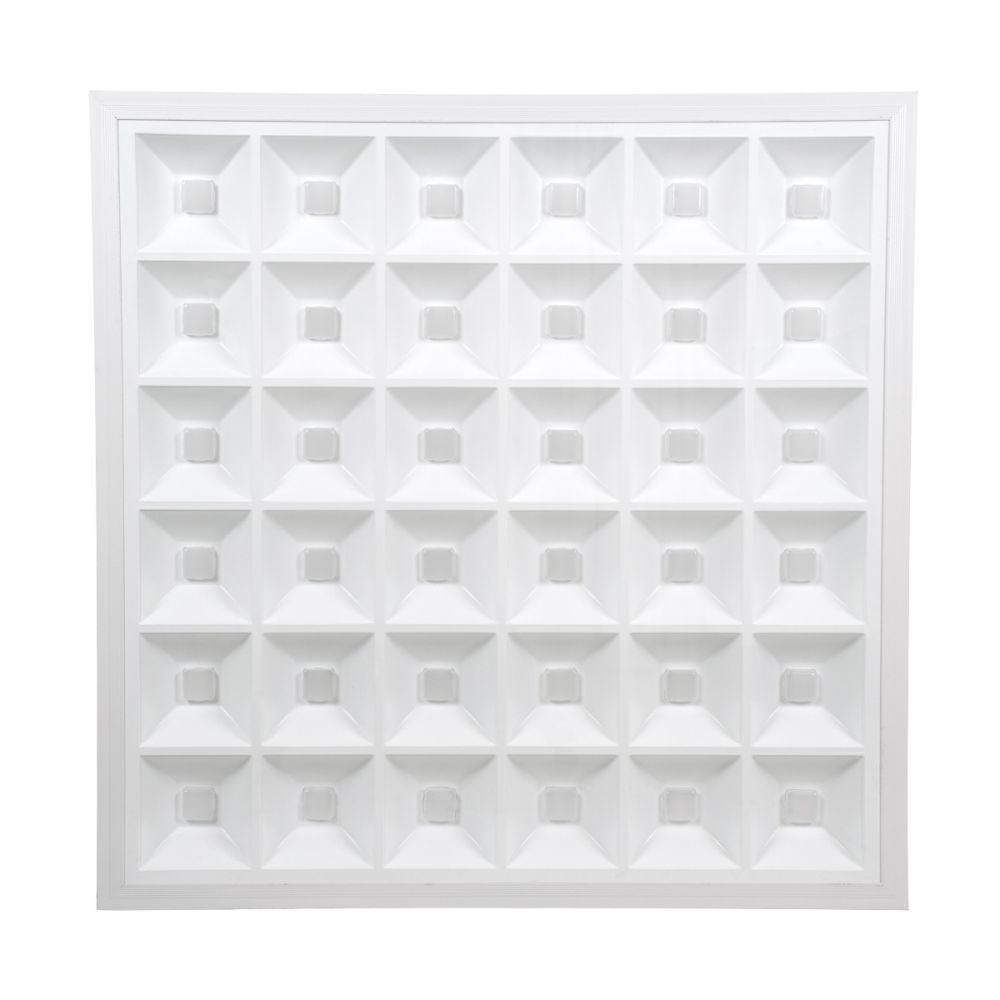 GLOBOSTAR® ZEUS 60970 Χωνευτό Panel Οροφής 60x60 με Anti Glare Reflector LED 48W 6960lm 120° CRI≥85Ra UGR<19 AC 220-240V IP20 Θερμό Λευκό 2700K - Lumileds SMD Chip & TÜV SÜD Driver - Λευκό Γαλακτερό - Μ60 x Π60 x Υ3.3cm / Q56 x 56cm - 5 Χρόνια Εγγύ