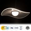 GLOBOSTAR® ACRYLICA 60974 Μοντέρνο Κρεμαστό Φωτιστικό Οροφής LED 20W 2240lm 360° AC 220-240V IP20 Ρυθμιζόμενο Λευκό CCT με On/Off 2700K/4500K/6000K - Lumileds SMD Chip - Διάφανο & Μαύρο Ματ - Μ40 x Π40 x Υ6.5cm - 3 Χρόνια Εγγύηση
