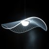 GLOBOSTAR® ACRYLICA 60975 Μοντέρνο Κρεμαστό Φωτιστικό Οροφής LED 20W 2240lm 360° AC 220-240V IP20 Ρυθμιζόμενο Λευκό CCT με On/Off 2700K/4500K/6000K - Lumileds SMD Chip - Διάφανο & Μαύρο Ματ - Μ60 x Π60 x Υ15cm - 3 Χρόνια Εγγύηση