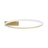 GLOBOSTAR® CINDERELLA 60982 Μοντέρνο Φωτιστικό Οροφής LED 30W 3360lm 360° AC 220-240V IP20 Ρυθμιζόμενο Λευκό CCT με Χειριστήριο από 2700K έως 6000K Dimmable - Lumileds SMD Chip - Χρυσό Βούρτσας - Μ50 x Π50 x Υ5cm - 3 Χρόνια Εγγύηση