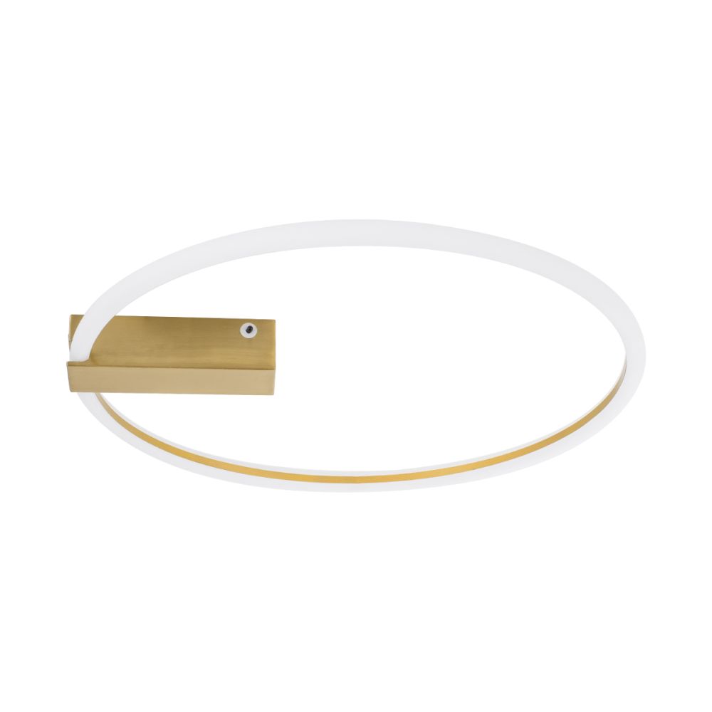 GLOBOSTAR® CINDERELLA 60982 Μοντέρνο Φωτιστικό Οροφής LED 30W 3360lm 360° AC 220-240V IP20 Ρυθμιζόμενο Λευκό CCT με Χειριστήριο από 2700K έως 6000K Dimmable - Lumileds SMD Chip - Χρυσό Βούρτσας - Μ50 x Π50 x Υ5cm - 3 Χρόνια Εγγύηση
