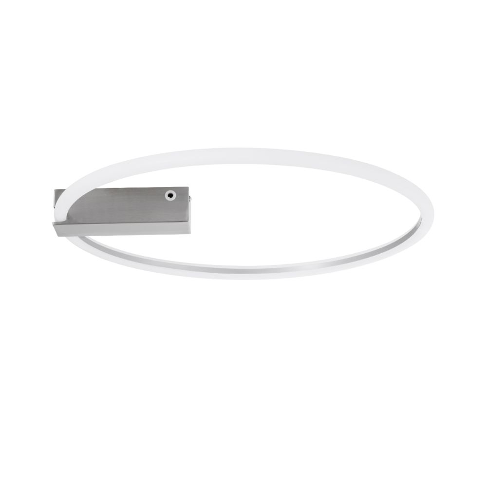 GLOBOSTAR® CINDERELLA 60983 Μοντέρνο Φωτιστικό Οροφής LED 30W 3360lm 360° AC 220-240V IP20 Ρυθμιζόμενο Λευκό CCT με Χειριστήριο από 2700K έως 6000K Dimmable - Lumileds SMD Chip - Νίκελ Βούρτσας - Μ50 x Π50 x Υ5cm - 3 Χρόνια Εγγύηση