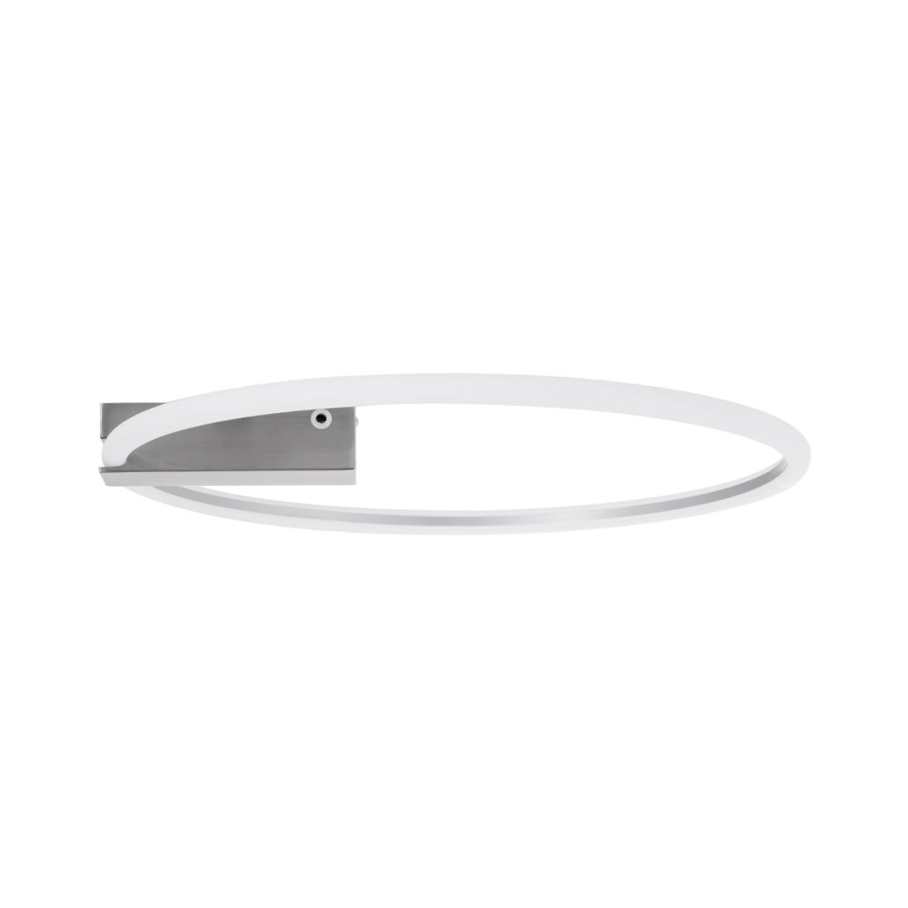 GLOBOSTAR® CINDERELLA 60983 Μοντέρνο Φωτιστικό Οροφής LED 30W 3360lm 360° AC 220-240V IP20 Ρυθμιζόμενο Λευκό CCT με Χειριστήριο από 2700K έως 6000K Dimmable - Lumileds SMD Chip - Νίκελ Βούρτσας - Μ50 x Π50 x Υ5cm - 3 Χρόνια Εγγύηση
