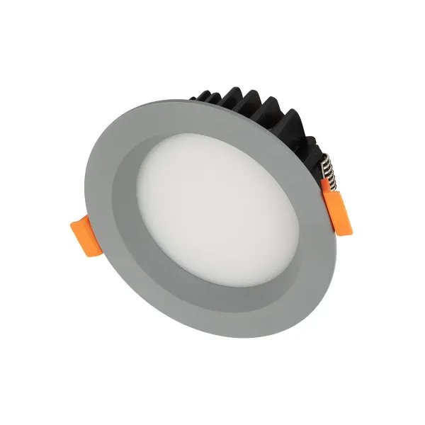 GLOBOSTAR® WATERA 60986 Χωνευτό Downlight Σποτ Panel LED 12W 1500lm 120° AC 220-240V Αδιάβροχο IP54 Ρυθμιζόμενο Λευκό CCT με Διακόπτη στο Σώμα 2700K/4500K/6000K Dimmable - Lumileds SMD Chip & TÜV SÜD Driver - Γκρι Ανθρακί Ματ - Μ10.8 x Π10.8 x Υ3.2cm 