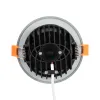 GLOBOSTAR® WATERA 60986 Χωνευτό Downlight Σποτ Panel Μπάνιου & WC LED 12W 1500lm 120° AC 220-240V Αδιάβροχο IP54 Ρυθμιζόμενο Λευκό CCT με Διακόπτη στο Σώμα 2700K/4500K/6000K Dimmable - Lumileds SMD Chip & TÜV SÜD Driver - Γκρι Ανθρακί Ματ - Μ10.8 
