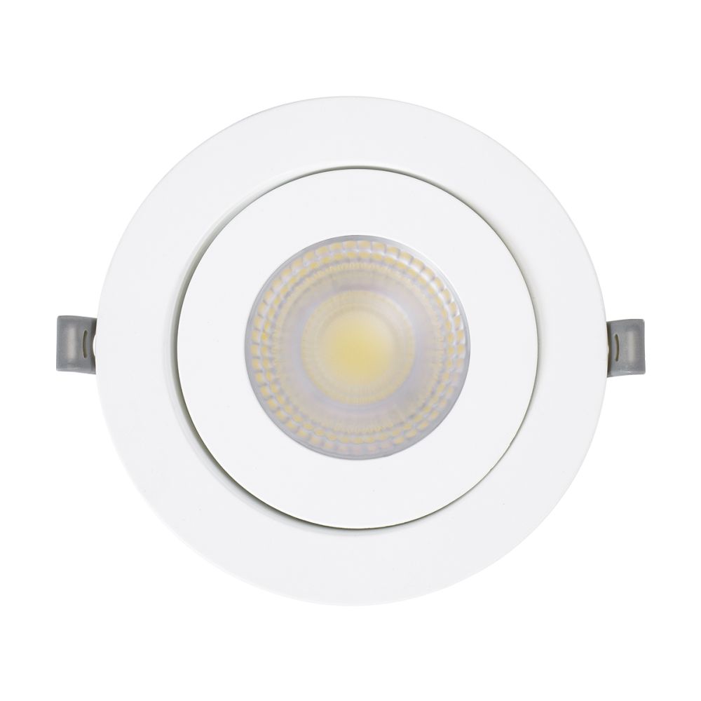 GLOBOSTAR® LEXIS JOINT 60988 Χωνευτό Κινούμενο Downlight Σποτ LED 12W 1200lm 45° AC 220-240V Αδιάβροχο IP44 Φυσικό Λευκό 4500K - Bridgelux SMD Chip & TÜV SÜD Driver - Λευκό Ματ - Μ15.8 x Π15.8 x Υ13cm / Q13cm - 5 Χρόνια Εγγύηση