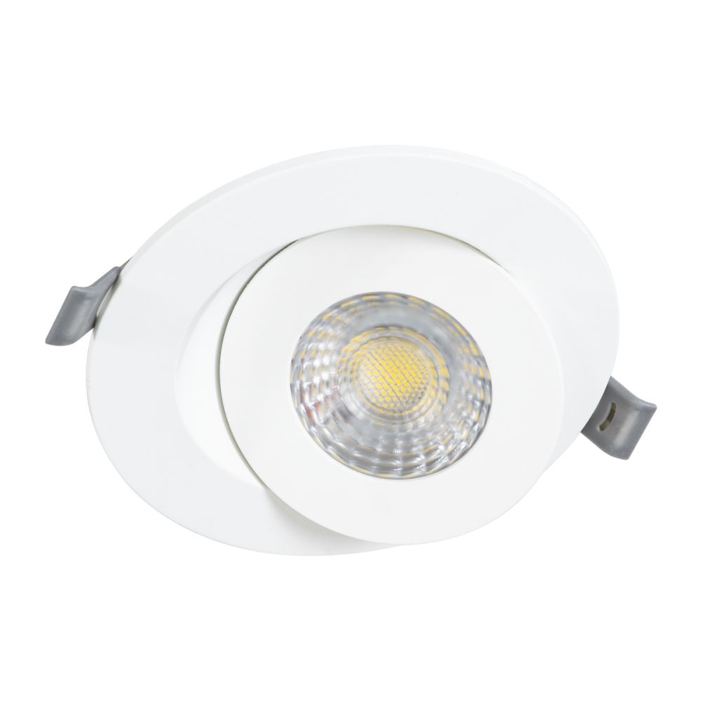 GLOBOSTAR® LEXIS JOINT 60990 Χωνευτό Κινούμενο Downlight Σποτ LED 7W 680lm 45° AC 220-240V Αδιάβροχο IP44 Φυσικό Λευκό 4500K - Bridgelux SMD Chip & TÜV SÜD Driver - Λευκό Ματ - Μ12 x Π12 x Υ3.1cm / Q9cm - 5 Χρόνια Εγγύηση