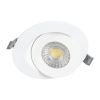 GLOBOSTAR® LEXIS JOINT 60990 Χωνευτό Κινούμενο Downlight Σποτ LED 7W 680lm 45° AC 220-240V Αδιάβροχο IP44 Φυσικό Λευκό 4500K - Bridgelux SMD Chip & TÜV SÜD Driver - Λευκό Ματ - Μ12 x Π12 x Υ3.1cm / Q9cm - 5 Χρόνια Εγγύηση