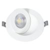 GLOBOSTAR® LEXIS JOINT 60990 Χωνευτό Κινούμενο Downlight Σποτ LED 7W 680lm 45° AC 220-240V Αδιάβροχο IP44 Φυσικό Λευκό 4500K - Bridgelux SMD Chip & TÜV SÜD Driver - Λευκό Ματ - Μ12 x Π12 x Υ3.1cm / Q9cm - 5 Χρόνια Εγγύηση