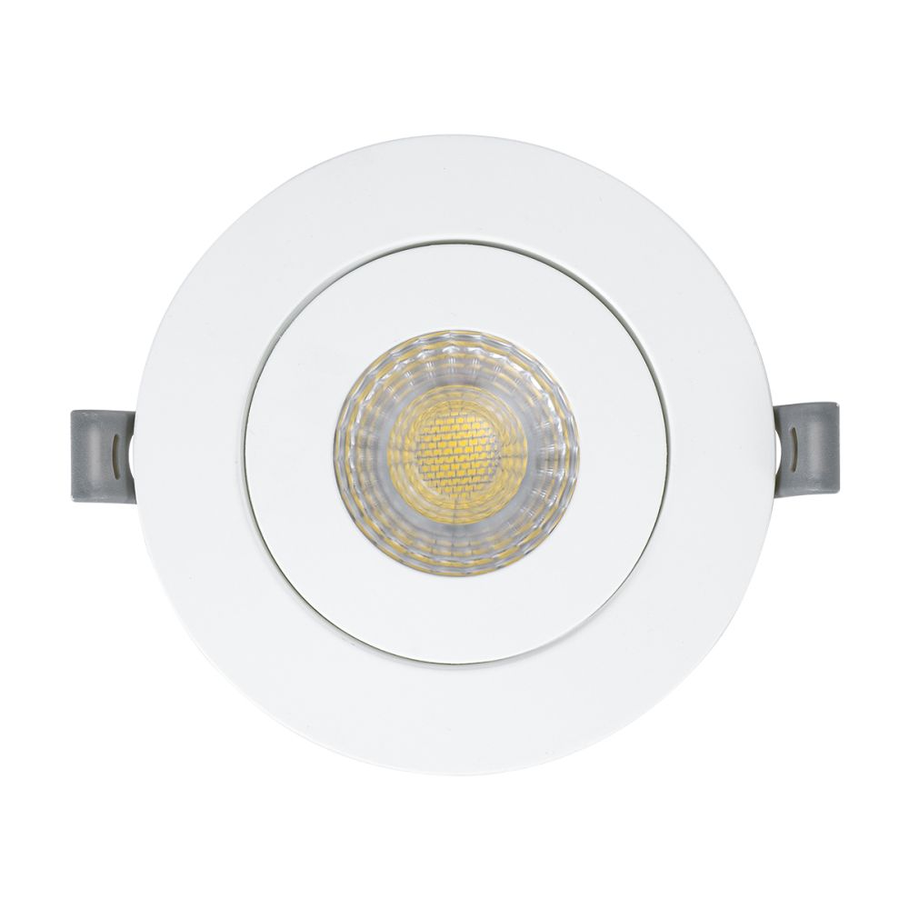 GLOBOSTAR® LEXIS JOINT 60990 Χωνευτό Κινούμενο Downlight Σποτ LED 7W 680lm 45° AC 220-240V Αδιάβροχο IP44 Φυσικό Λευκό 4500K - Bridgelux SMD Chip & TÜV SÜD Driver - Λευκό Ματ - Μ12 x Π12 x Υ3.1cm / Q9cm - 5 Χρόνια Εγγύηση