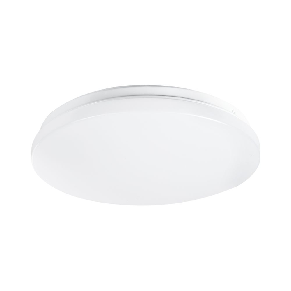 GLOBOSTAR® CELANO 61007 Μοντέρνο Φωτιστικό Οροφής LED 20W 2400lm 120° AC 220-240V Αδιάβροχο IP54 Θερμό Λευκό 2700K - Lumileds SMD Chip - Λευκό Γαλακτερό - Μ26 x Π26 x Υ6cm - 3 Χρόνια Εγγύηση