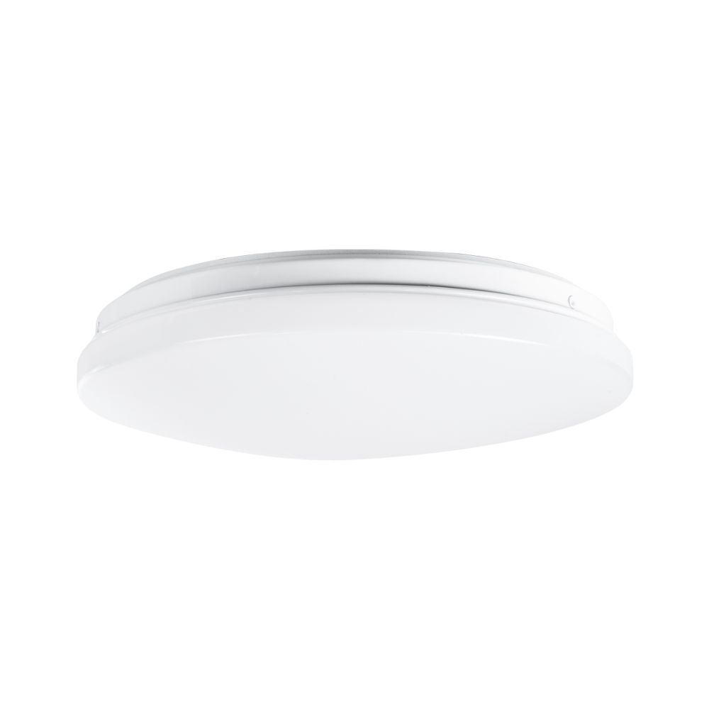GLOBOSTAR® CELANO 61007 Μοντέρνο Φωτιστικό Οροφής LED 20W 2400lm 120° AC 220-240V Αδιάβροχο IP54 Θερμό Λευκό 2700K - Lumileds SMD Chip - Λευκό Γαλακτερό - Μ26 x Π26 x Υ6cm - 3 Χρόνια Εγγύηση