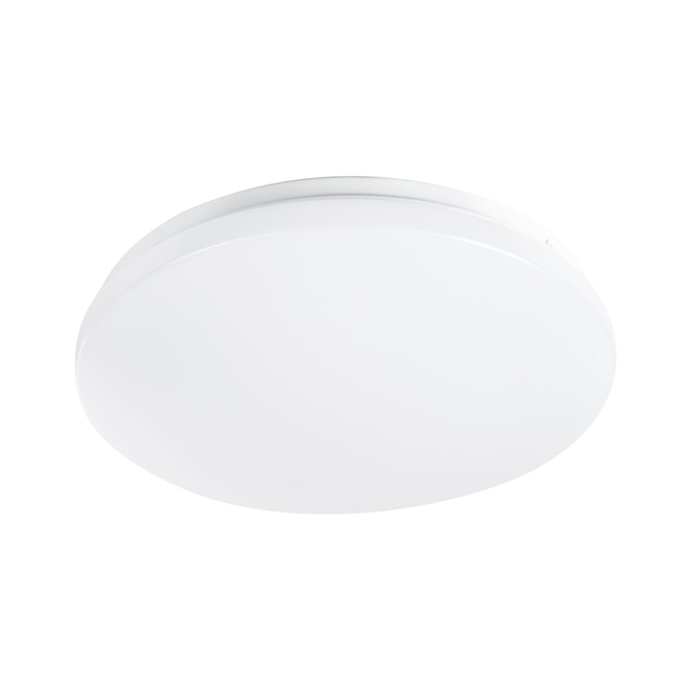 GLOBOSTAR® CELANO 61007 Μοντέρνο Φωτιστικό Οροφής LED 20W 2400lm 120° AC 220-240V Αδιάβροχο IP54 Θερμό Λευκό 2700K - Lumileds SMD Chip - Λευκό Γαλακτερό - Μ26 x Π26 x Υ6cm - 3 Χρόνια Εγγύηση
