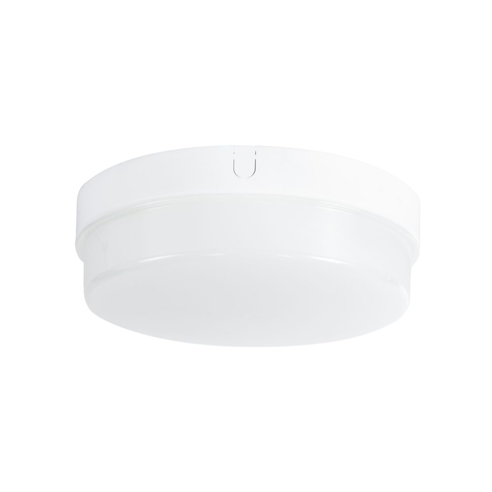 GLOBOSTAR® REVANO 61014 Φωτιστικό Πλαφονιέρα Οροφής LED 15W 1500lm 180° AC 220-240V Αδιάβροχο IP54 Ψυχρό Λευκό 6000K - Lumileds SMD Chip - Λευκό Γαλακτερό - Μ17 x Π17 x Υ5cm - 2 Χρόνια Εγγύηση