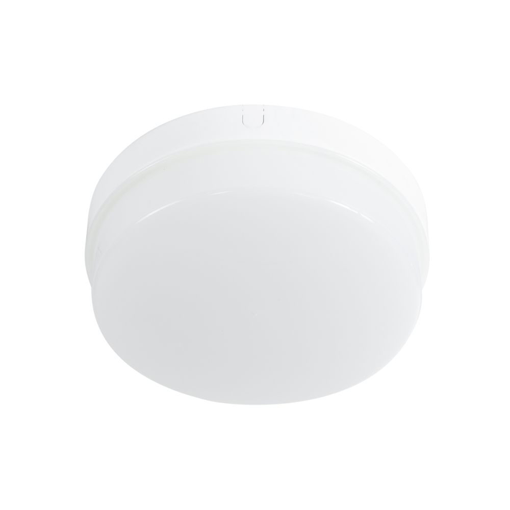 GLOBOSTAR® REVANO 61014 Φωτιστικό Πλαφονιέρα Οροφής LED 15W 1500lm 180° AC 220-240V Αδιάβροχο IP54 Ψυχρό Λευκό 6000K - Lumileds SMD Chip - Λευκό Γαλακτερό - Μ17 x Π17 x Υ5cm - 2 Χρόνια Εγγύηση