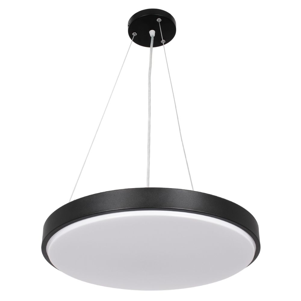 GLOBOSTAR® CASPER 61019 Μοντέρνο Κρεμαστό Φωτιστικό Οροφής LED 76W 8372lm 120° AC 220-240V IP20 Ρυθμιζόμενο Λευκό CCT με Χειριστήριο από 2700K έως 6000K Dimmable - Lumileds SMD Chip - Μαυρό Ματ - Μ45 x Π45 x Υ5.5cm - 3 Χρόνια Εγγύηση