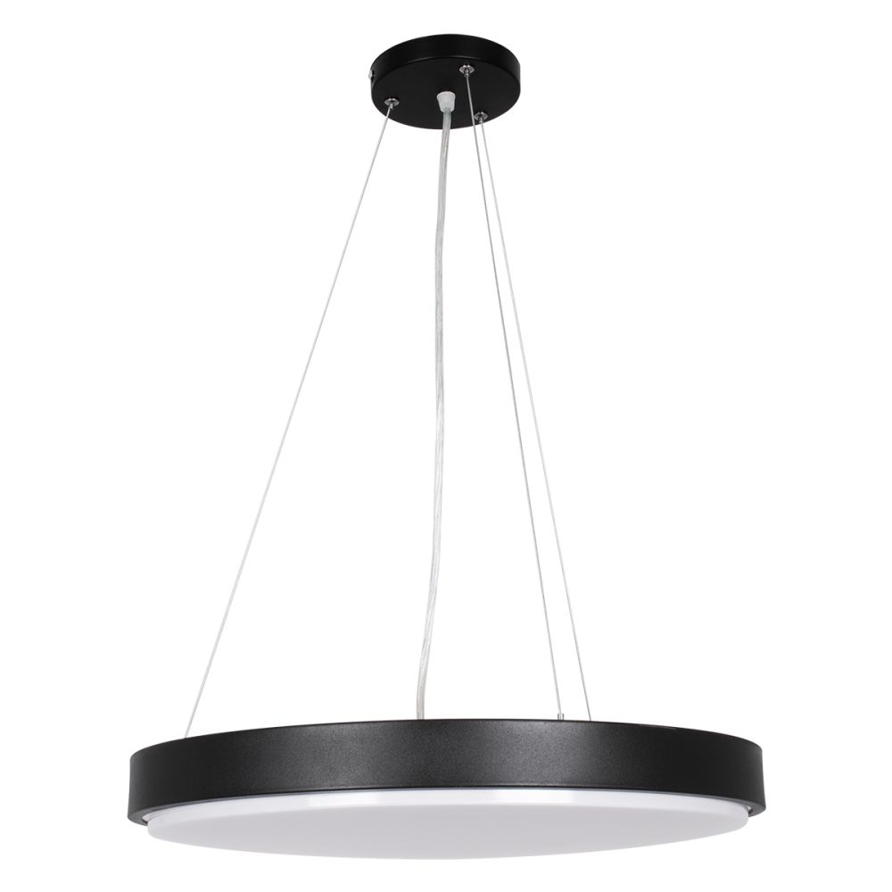 GLOBOSTAR® CASPER 61019 Μοντέρνο Κρεμαστό Φωτιστικό Οροφής LED 76W 8372lm 120° AC 220-240V IP20 Ρυθμιζόμενο Λευκό CCT με Χειριστήριο από 2700K έως 6000K Dimmable - Lumileds SMD Chip - Μαυρό Ματ - Μ45 x Π45 x Υ5.5cm - 3 Χρόνια Εγγύηση