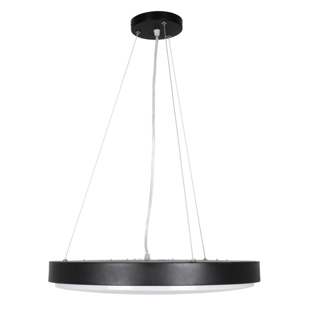 GLOBOSTAR® CASPER 61019 Μοντέρνο Κρεμαστό Φωτιστικό Οροφής LED 76W 8372lm 120° AC 220-240V IP20 Ρυθμιζόμενο Λευκό CCT με Χειριστήριο από 2700K έως 6000K Dimmable - Lumileds SMD Chip - Μαυρό Ματ - Μ45 x Π45 x Υ5.5cm - 3 Χρόνια Εγγύηση