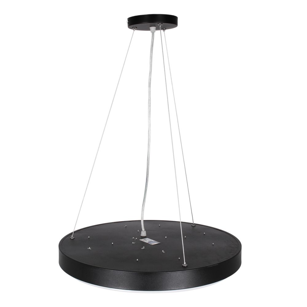 GLOBOSTAR® CASPER 61019 Μοντέρνο Κρεμαστό Φωτιστικό Οροφής LED 76W 8372lm 120° AC 220-240V IP20 Ρυθμιζόμενο Λευκό CCT με Χειριστήριο από 2700K έως 6000K Dimmable - Lumileds SMD Chip - Μαυρό Ματ - Μ45 x Π45 x Υ5.5cm - 3 Χρόνια Εγγύηση
