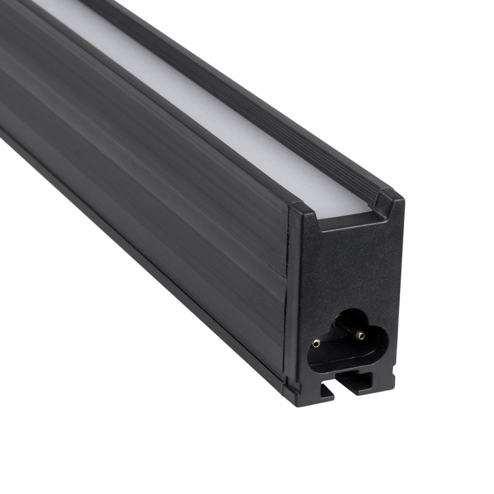 GLOBOSTAR® OFFICE 61024 Μοντέρνο Γραμμικό Επεκτεινόμενο Φωτιστικό Οροφής LED 18W 2200lm 120° AC 220-240V IP20 Φυσικό Λευκό 4500K - Lumileds SMD Chip - Μαύρο Ματ - Μ120 x Π2 x Υ4cm - 3 Χρόνια Εγγύηση