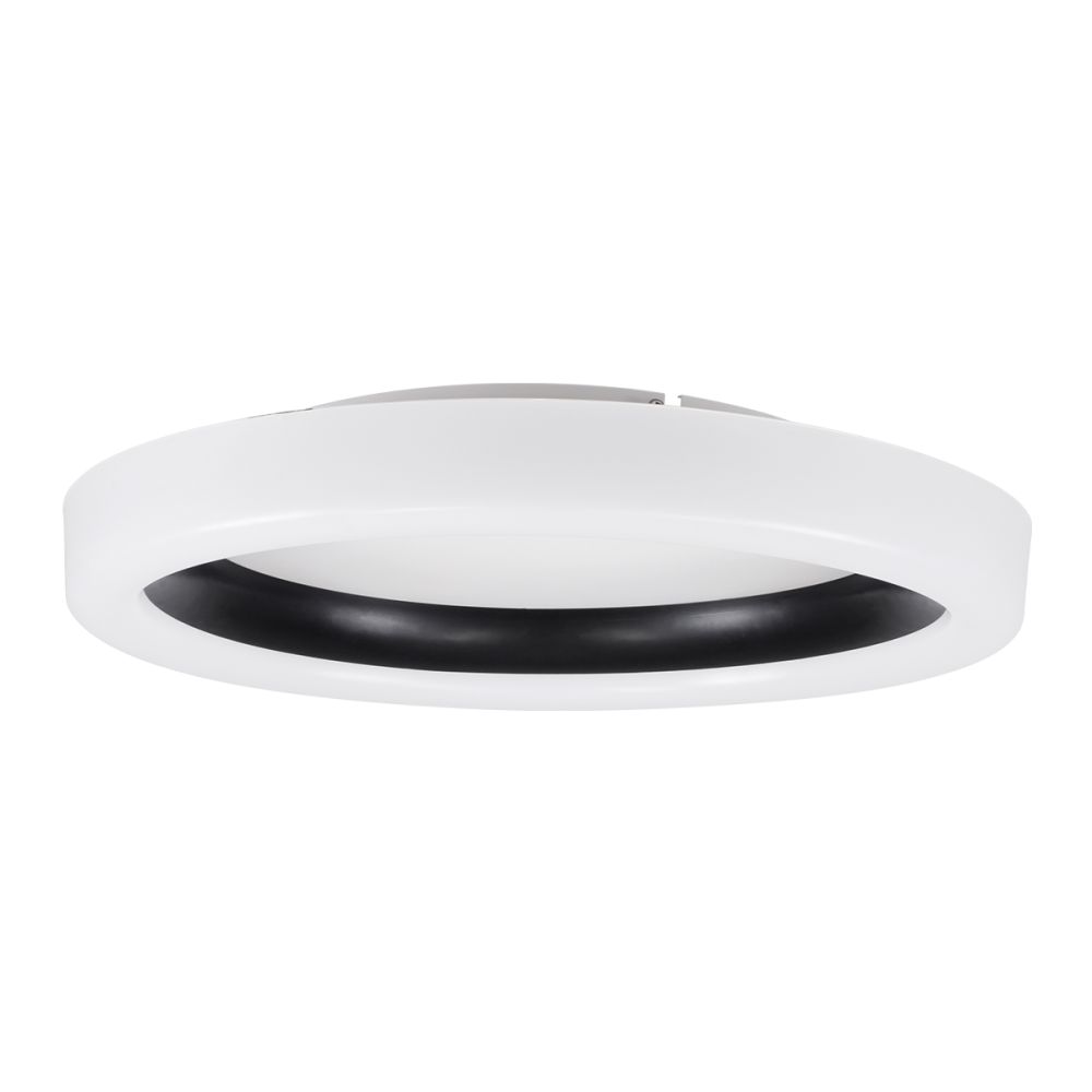 GLOBOSTAR® ARIANA 61034 Μοντέρνο Φωτιστικό Οροφής LED 55W 6376lm 120° AC 220-240V IP20 Ρυθμιζόμενο Λευκό CCT με Χειριστήριο από 2700K έως 6000K Dimmable - Lumileds SMD Chip - Λευκό Ματ & Μαύρο Ματ - Μ48 x Π48 x Υ9cm - 3 Χρόνια Εγγύηση