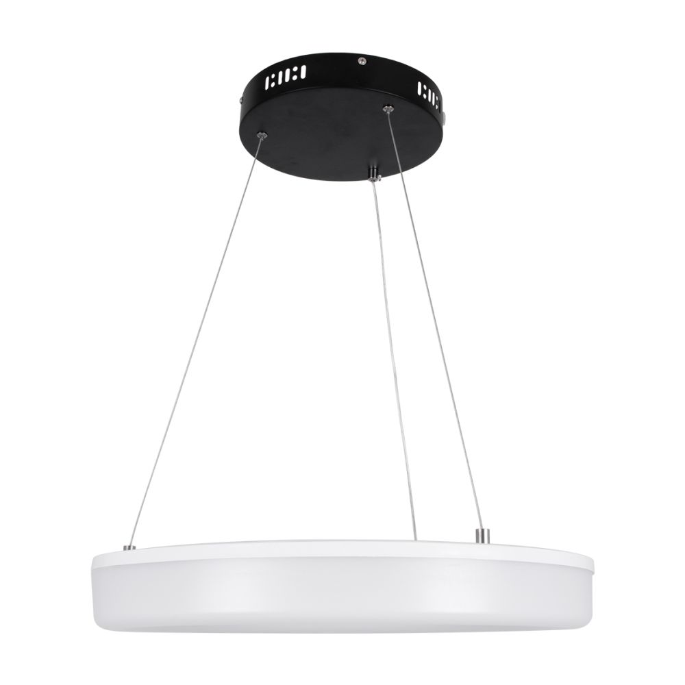 GLOBOSTAR® ARIANA 61037 Μοντέρνο Κρεμαστό Φωτιστικό Οροφής LED 55W 6376lm 120° AC 220-240V IP20 Ρυθμιζόμενο Λευκό CCT με Χειριστήριο από 2700K έως 6000K Dimmable - Lumileds SMD Chip - Μαυρό Ματ - Μ48 x Π48 x Υ6.5cm - 3 Χρόνια Εγγύηση