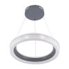GLOBOSTAR® ARIANA 61039 Μοντέρνο Κρεμαστό Φωτιστικό Οροφής LED 55W 6376lm 120° AC 220-240V IP20 Ρυθμιζόμενο Λευκό CCT με Χειριστήριο από 2700K έως 6000K Dimmable - Lumileds SMD Chip - Γκρι - Μ48 x Π48 x Υ6.5cm - 3 Χρόνια Εγγύηση