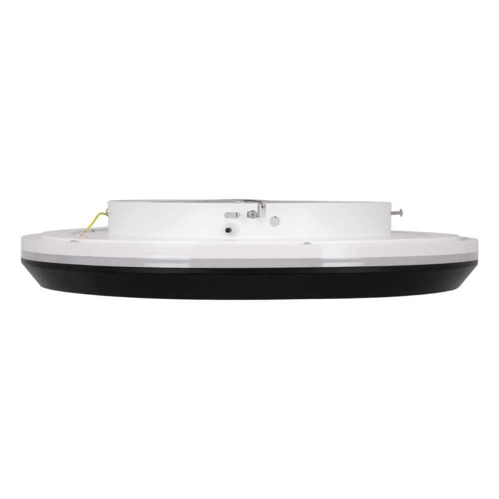 GLOBOSTAR® MELINA 61040 Μοντέρνο Φωτιστικό Οροφής LED 55W 6376lm 120° AC 220-240V IP20 Ρυθμιζόμενο Λευκό CCT με Χειριστήριο από 2700K έως 6000K Dimmable - Lumileds SMD Chip - Μαύρο Ματ - Μ48 x Π48 x Υ9cm - 3 Χρόνια Εγγύηση