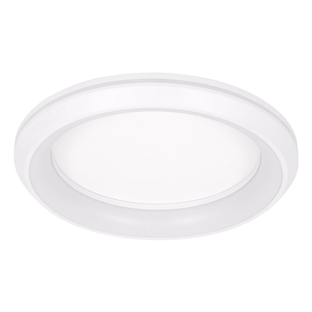 GLOBOSTAR® MELINA 61041 Μοντέρνο Φωτιστικό Οροφής LED 55W 6376lm 120° AC 220-240V IP20 Ρυθμιζόμενο Λευκό CCT με Χειριστήριο από 2700K έως 6000K Dimmable - Lumileds SMD Chip - Λευκό Ματ - Μ48 x Π48 x Υ9cm - 3 Χρόνια Εγγύηση
