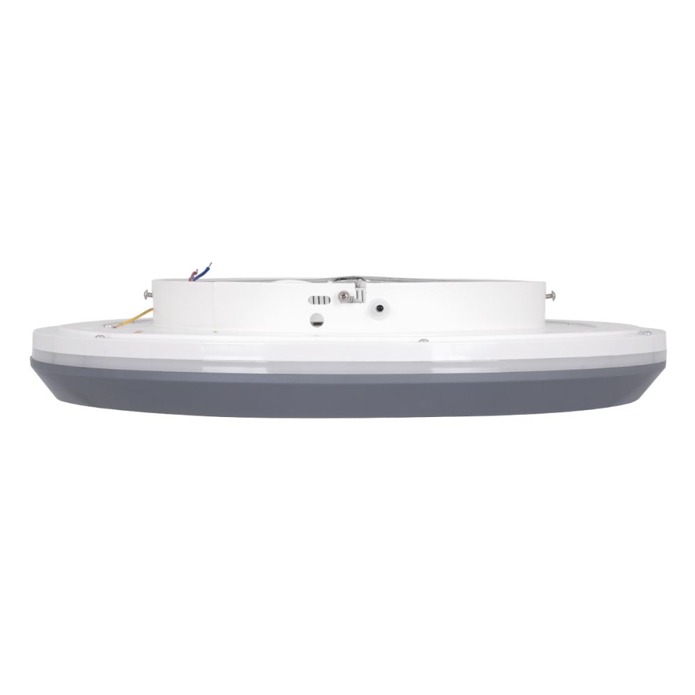 GLOBOSTAR® MELINA 61042 Μοντέρνο Φωτιστικό Οροφής LED 55W 6376lm 120° AC 220-240V IP20 Ρυθμιζόμενο Λευκό CCT με Χειριστήριο από 2700K έως 6000K Dimmable - Lumileds SMD Chip - Γκρι - Μ48 x Π48 x Υ9cm - 3 Χρόνια Εγγύηση
