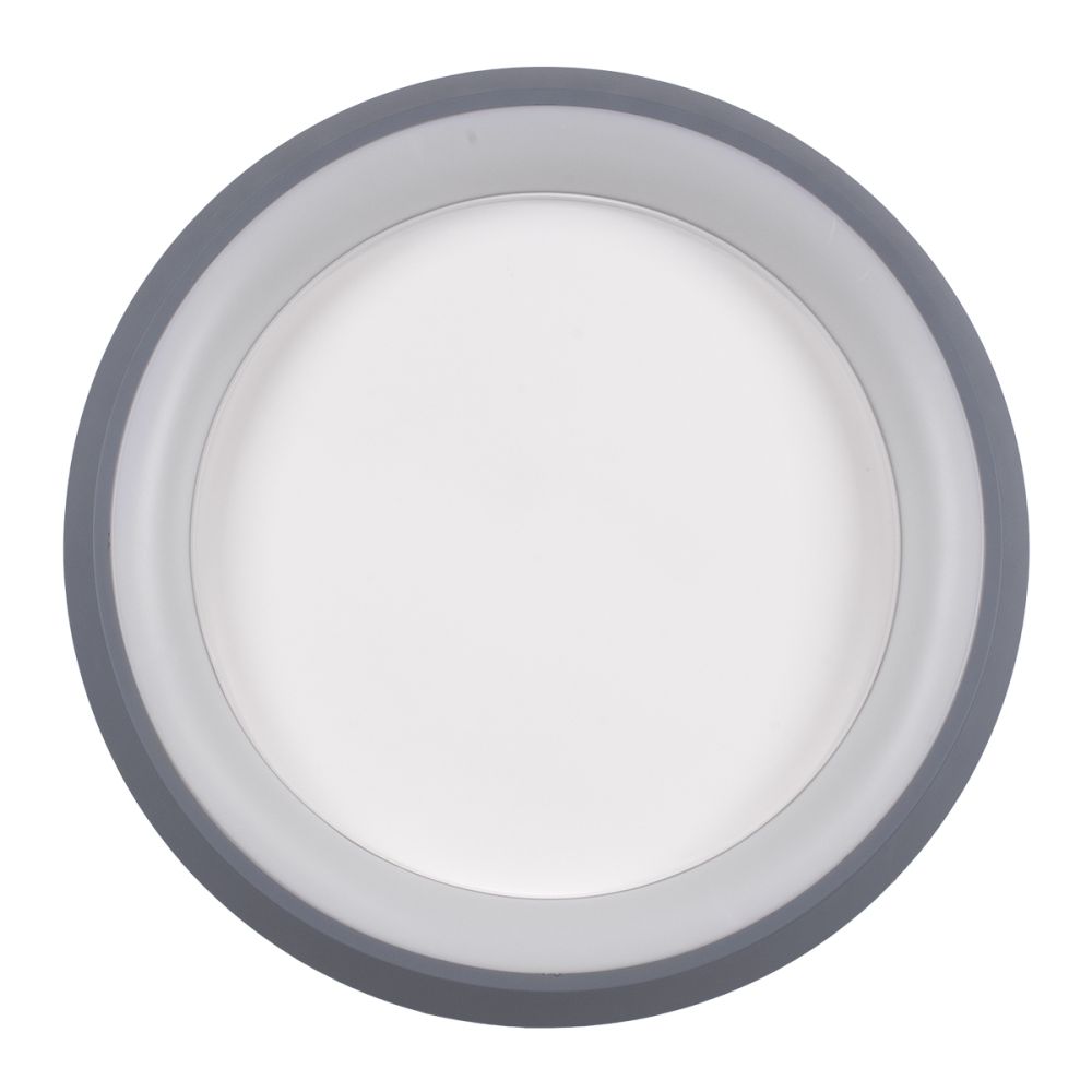 GLOBOSTAR® MELINA 61042 Μοντέρνο Φωτιστικό Οροφής LED 55W 6376lm 120° AC 220-240V IP20 Ρυθμιζόμενο Λευκό CCT με Χειριστήριο από 2700K έως 6000K Dimmable - Lumileds SMD Chip - Γκρι - Μ48 x Π48 x Υ9cm - 3 Χρόνια Εγγύηση